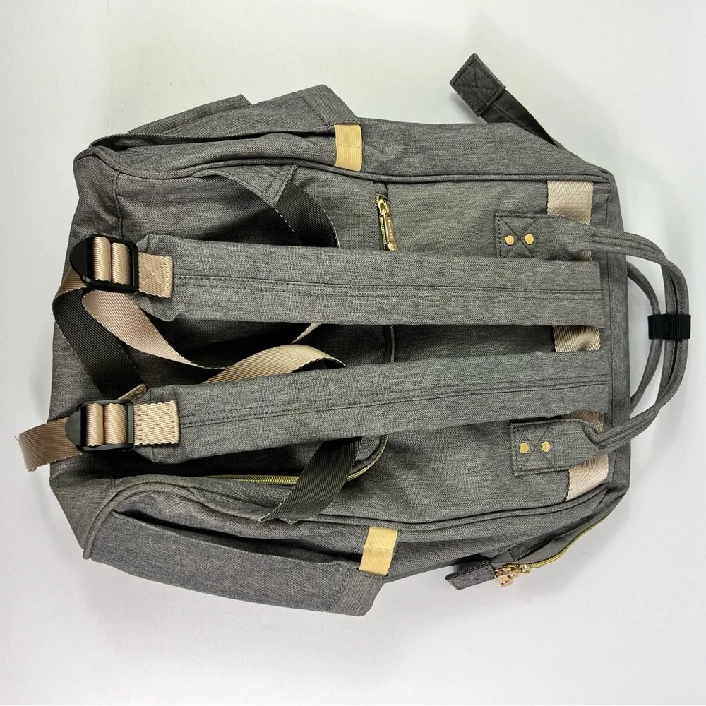 Aofider Gray with Gold accents Diaper Bag Backpack Like New Cond. - Picture 6 of 7
